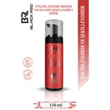 Black Red Styling Volume Mousse 150 ml Hacim Veren Bukle Belirginleştirici Saç Şekillendirici Köpük