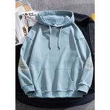 Black Sokak Bebe Mavi Kol Baskılı Oversize Erkek Sweatshirt - Bebe Mavisi - XL
