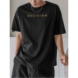 Black Sokak Blacksokak Erkek Siyah Decision Baskılı Oversize T-Shirt - M