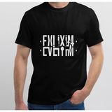 Black Sokak Blacksokak Erkek Siyah Eviliyim Yazılı Katlamalı Oversize T-Shirt - XL