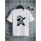 Black Sokak Erkek Çocuk Beyaz Panda Bisiklet Yaka Tshirt - 13 - 15 Yaş