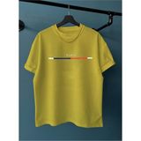 Black Sokak Göğüs Ince Çizgili Paris Baskılı Oversize Yosun Erkek T-shirt