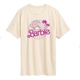 Black Sokak Kadın Bej Barbie Baskılı Oversize Bisiklet Yaka Tişört - M