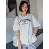 Black Sokak Kadın Beyaz The Sunshine Baskılı Bisiklet Yaka Oversize T-Shirt - M