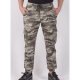 Black Steel Slim Fit,bel ve Paça Lastikli,kargo Cepli Kamuflaj Desen PANTOLON-91000 - Açık Yeşil - 30