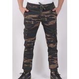 BLACK STEEL SLİM FİT,BEL VE PAÇA LASTİKLİ,KARGO CEPLİ KAMUFLAJ DESEN PANTOLON-91000 (YEŞİL-BEJ / 30)