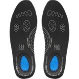 Black Vein Air Confort Fusped Topuk Dikeni Jel Takviyeli Ortopedik Deri Tabanlık - Siyah - 44-45