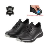 Black Vein Erkek Ortopedik Jel Tabanlı Siyah Spor Tasarım Ayakkabı