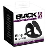 Black Velvets Ring ve Plug Soft Touch Penis Halkası ve Anal Plug