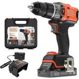 Black&amp;decker BLD682D1XK-QW 18V Powerconnect™ Kömürsüz Şarjlı Matkap/vidalama (1 x 2.0AH Akü, 1A Şarj Cihazı ve Kitbox Ile) - Standart
