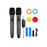 Blackbird Game Center Jrl WN-08 Çift El Tipi Kablosuz UHF Mikrofon Seti - Şarj Edilebilir Karaoke Ve Sahne Mikrofonu