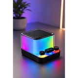 Blackbird Game Center Jrl Z6 Mini Rgb Işıklı Kablosuz Bluetooth Hoparlör - Mekanik Klavye Tuşlu, Speaker - Siyah