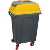 BlackBird Home Hippo 70 Lt Tekerlekli Çöp Kovası Antrasit Gövde Sarı Kapak