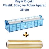 Blackbird Home Streç ve Alüminyum Folyo Dispenseri Makinesi Streç Folyo Aparatı 35 cm + Gıda Streci