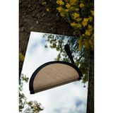 Blackbird Luxe Hasır Dokulu Yarım Ay Clutch – Kadın Yazlık Günlük El Çantası - Siyah