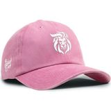 BlackBörk Aslan Nakışlı Vintage Beyzbol Toz Pembe Şapka - Standart - 6XA-Pembe