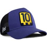 BlackBörk Futbol Sarı Lacivert Logolu Siyah-Mavi Trucker Şapka - Standart - 410-Mavi