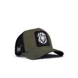 BlackBörk Haki-Siyah Trucker Şapka Aslan Logolu