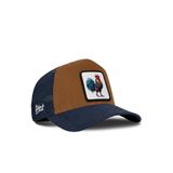 BlackBörk Horoz Logolu Lacivert-Camel Trucker Şapka