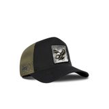 BlackBörk Kartal Logolu Cordura Siyah-Haki Trucker Şapka