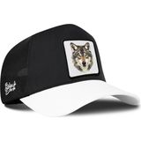 BlackBörk Kurt Logolu Beyaz-Siyah Trucker Şapka - Standart - 0gy-Siyah