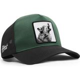 BlackBörk Kurt Logolu Cordura Siyah-Petrol Yeşili Trucker Şapka - Standart