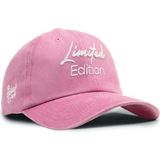 BlackBörk Limited Edition Nakışlı Vintage Beyzbol Toz Pembe Şapka - Standart - Toz Pembesi