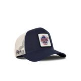 BlackBörk Made in 1987 Logolu Lacivert-Bej Trucker Şapka