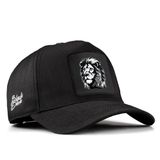 BlackBörk Siyah Cordura Kumaş Şapka (Cap), Aslan - 7 Kod Logolu