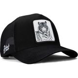BlackBörk V1 Trucker Bengal Kaplan - 1 Kod Logolu Unisex Siyah Şapka (Cap) - Açık Mavi - Siyah - Standart