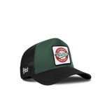 BlackBörk Vintage Logolu Cordura Siyah-Petrol Yeşili Trucker Şapka