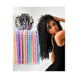 blackcomb Kadın Isısız Saç Şekillendirme Afro Sert Spiral Çubuk Bukle Seti Perma Lastik Toka Hediyeli 30 Adet