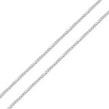 BlackCraft 925 Ayar Gümüş 45 cm Geometrik Kare Küp Kadın Kolye Zinciri (1 mm)