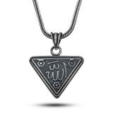 BlackCraft 925 Ayar Gümüş Çiçek Motifli Allah Yazılı Cevşen Kolye