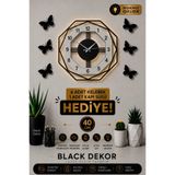 Blackdekor Duvar Saati, Sekizgen Tasarımlı Beyaz Renkli 40 cm Şık Dekoratif Modern Ev Duvar Saati