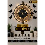 Blackdekor Sonoma Renkli Led Işıklı Duvar Saati | Modern Ve Şık 50 Cm Dekoratif Saat