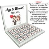 Blackeye Chocolate 72 Adet Kişiye Özel İsimli Nikah Çikolatası Söz Nişan İçin Özel Hediye