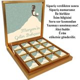 Blackeye Chocolate Iismli Kişiye Özel Gelin Bohçası Çikolatası 32 Adet Madlen Çikolata