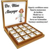 Blackeye Chocolate Kişiye Özel Isimli Doktor Çikolatası - Doktora Hediye - 32 Adet Madlen Çikolata