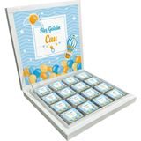 Blackeye Chocolate Kişiye Özel Isimli Erkek Bebek Çikolatası Sunum Kutulu Bebek Çikolatası (48 Adet Madlen Çikolata)