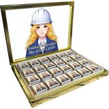 Blackeye Chocolate Kişiye Özel Isimli Mühendis Çikolatası - Mühendise Hediye - 72 Adet Madlen Çikolata