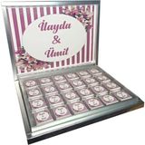 Blackeye Chocolate Kişiye Özel Isimli Nişan Nikah Çikolatası - 72 Adet Madlen Çikolata