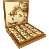 Blackeye Chocolate Kişiye Özel Isimli Söz Nişan Nikah Çikolatası 32 Adet Madlen Çikolata