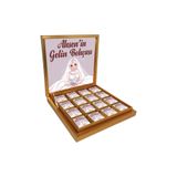 Blackeye Chocolate Kişiye Özel Isimli Tesettürlü Gelin Bohçası Çikolatası - 48 Adet Madlen Çikolata