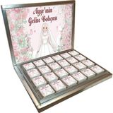 Blackeye Chocolate Kişiye Özel Isimli Tesettürlü Gelin Bohçası Çikolatası - 72 Adet Madlen Çikolata