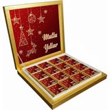 Blackeye Chocolate Kişiye Özel Yeni Yıl Çikolatası - Yılbaşı Çikolatası - Mutlu Yıllar Kutusu (48 Adet Madlen Çikolata)