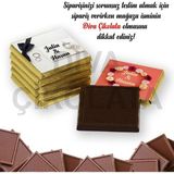 Blackeye Chocolate Söz Nişan Nikah Çikolatası 50 Adet Madlen Çikolata Altın