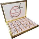 Blackeye Chocolate Söz Nişan Nikah Çikolatası 72 Adet Madlen Çikolata Altın Kutu