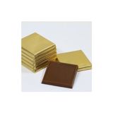 Blackeye Chocolate Sütlü Çizgili Sargılı Kare Madlen Çikolata Altın Renk (200 Adet)