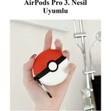Blackmark Airpods Pro 3. Nesil Uyumlu Sevimli Poke Topu Pokemon Figürlü Darbe Önleyici Kulaklık Koruma Kılıfı - Kırmızı - Beyaz